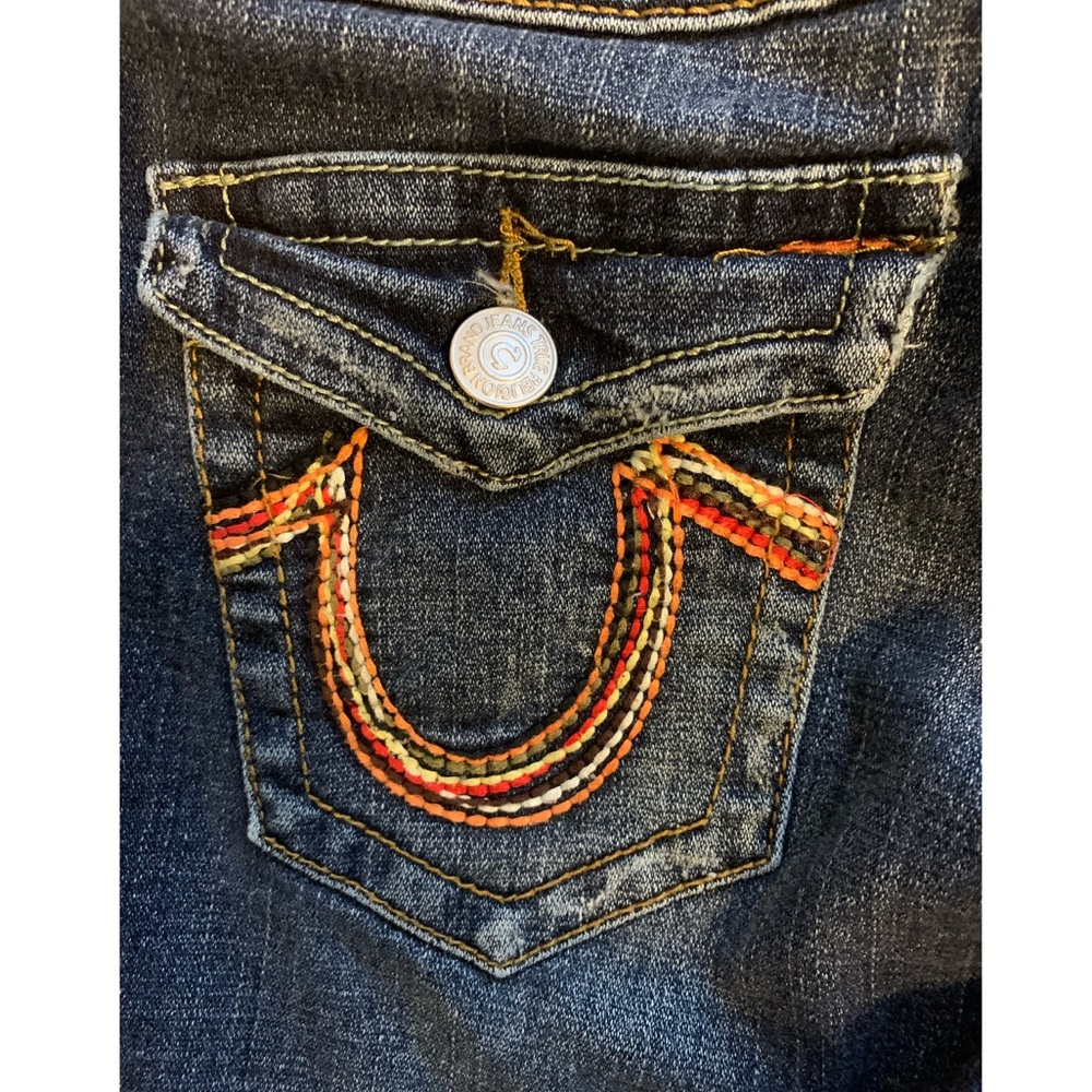 TRUE RELIGION rainbow pkt Jeans (vintage style) RN#112790 cut#600036 style#04503